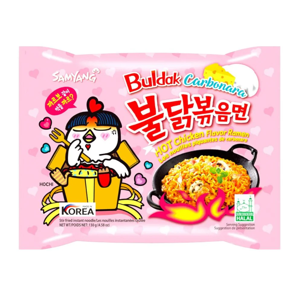Samyang-Buldak-Carbonara-Hot-Chicken-Flavor-140g Buldak Carbonara – Image 1
