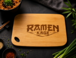 Planche à Découper Bambou & Plateau de Service Ramen Kage – 30 × 20 cm
